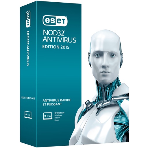 [124001001] ESET NOD 32  Antivirus 1 an 1 poste